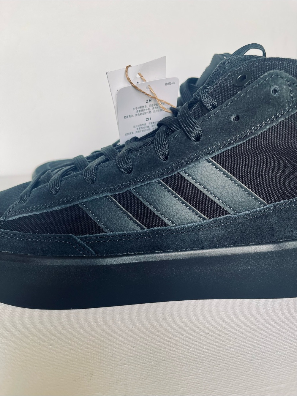NWT ADIDAS ZNSORED HIGH CORE BLACK CARBON ID8245 MENS CANVAS SNEAKERS SIZE 8 - Picture 6 of 15